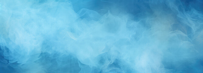 Wide blue smoke science fiction background material - obrazy, fototapety, plakaty