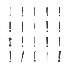 A set of exclamation mark concept design stock illustration