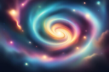 Obraz premium Abstract space background with stars and nebula. Generative AI