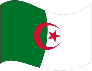 Flag of Algeria.National symbols of Algeria. Icon of Algeria.