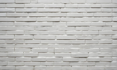 Background texture of white brick wall, Generative AI