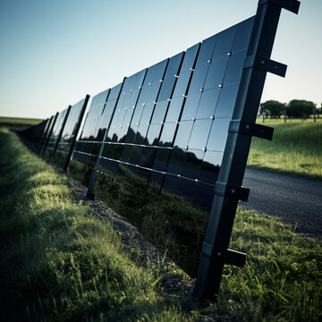 photovoltaic fence created with Generative Ai