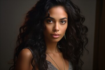 Fototapeta premium Portrait photography of a beautiful and sensual brunette girl