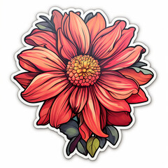 sticker flower created with Generative Ai