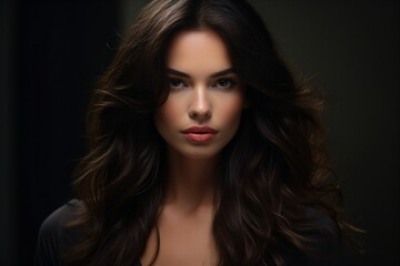 Fototapeta premium Portrait photography of a beautiful and cute brunette woman