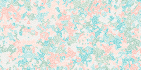 Colorful Turing reaction background. Abstract diffusion pattern with chaotic shapes. Vector illustration.