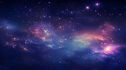 Fototapeta premium colorful nebula space galaxy background. abstract star night cosmos wallpaper. mysterious universe. magic heaven, fantasy, science astronomy concept. - generative ai