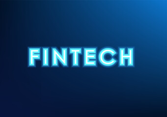 Fintech font technology background Financial institutions that use technology