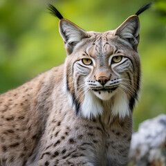Balkan lynx, professional shot, wallpapers, 8k, film photography created with Generative Ai