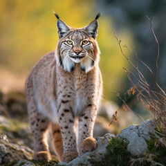 Balkan lynx, professional shot, wallpapers, 8k, film photography created with Generative Ai