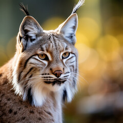 Obraz premium Balkan lynx, professional shot, wallpapers, 8k, film photography created with Generative Ai