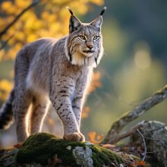Balkan lynx, professional shot, wallpapers, 8k, film photography created with Generative Ai