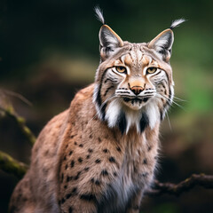 Balkan lynx, professional shot, wallpapers, 8k, film photography created with Generative Ai