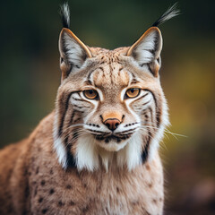 Obraz premium Balkan lynx, professional shot, wallpapers, 8k, film photography created with Generative Ai