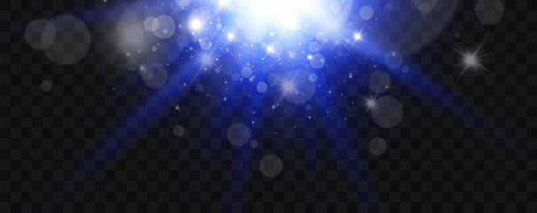 Bright beautiful star.Vector illustration of a light effect on a background.	

