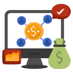 A trendy vector design of investors 

