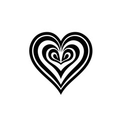 Heartfelt Embrace: Romantic Heart Vector - An Artistic Expression of Love in a Stylish and Decorative Design