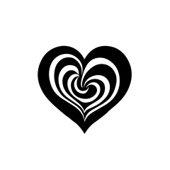 Heartfelt Embrace: Romantic Heart Vector - An Artistic Expression of Love in a Stylish and Decorative Design