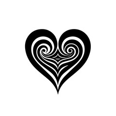 Heartfelt Embrace: Romantic Heart Vector - An Artistic Expression of Love in a Stylish and Decorative Design