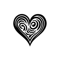 Heartfelt Embrace: Romantic Heart Vector - An Artistic Expression of Love in a Stylish and Decorative Design