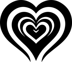 Heartfelt Embrace: Romantic Heart Vector - An Artistic Expression of Love in a Stylish and Decorative Design