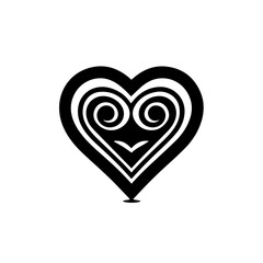 Heartfelt Embrace: Romantic Heart Vector - An Artistic Expression of Love in a Stylish and Decorative Design