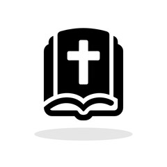 Fototapeta premium Bible book icon. Vector illustration. Christian church book