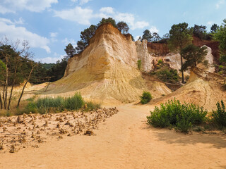 The Provence Colorado. Walks in strange desert scenery with yellow red rock formations in former...