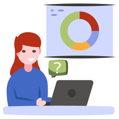 A unique design icon of business presentation 

