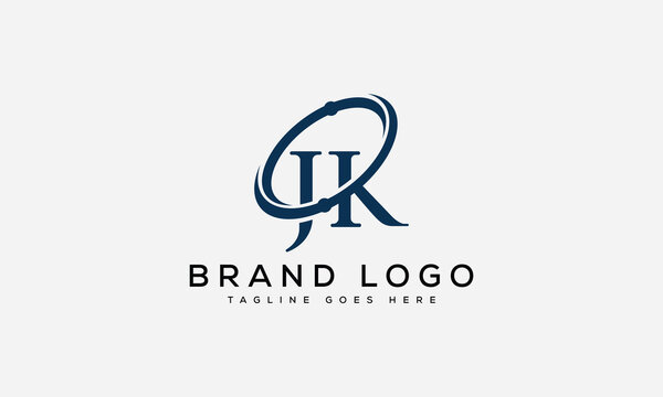 letter JK logo design vector template design for brand.