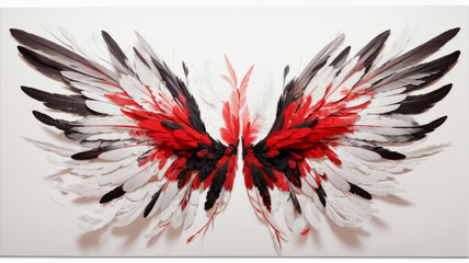 red and white feathers