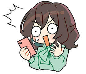 お金に関するかわいい女性のイラスト素材