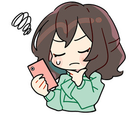 お金に関するかわいい女性のイラスト素材