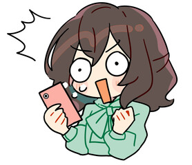 お金に関するかわいい女性のイラスト素材