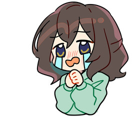 お金に関するかわいい女性のイラスト素材