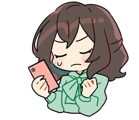 お金に関するかわいい女性のイラスト素材