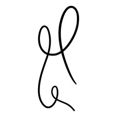 Calligraphy swoosh wavy line vector elements set