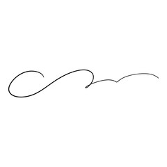Calligraphy swoosh wavy line vector elements set