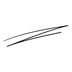Calligraphy swoosh wavy line vector elements set