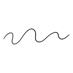 Calligraphy swoosh wavy line vector elements set