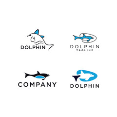 Set of dolphin logo template vector icon illustration design. Dolphin logo concept
asic RGB