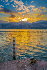 Gardasee bei Sonnenuntergang, Malcesine