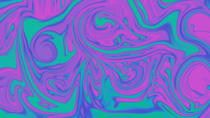 Psychedelic liquid abstract background, acid marble texture