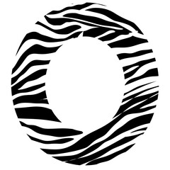 illustration of numbers with a zebra pattern