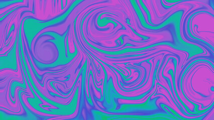 Psychedelic liquid abstract background, acid marble texture