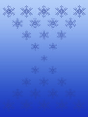 Tło zimowe, deseń w płatki śniegu
