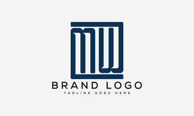 letter MW logo design vector template design for brand.