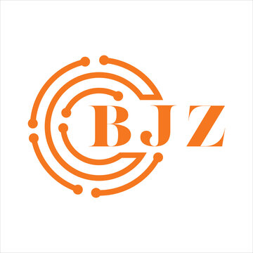 BJZ letter design. BJZ letter technology logo design on white background. BJZ Monogram logo design for entrepreneur and business