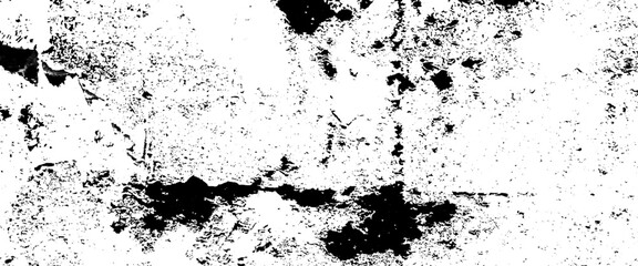 Vector black and white grunge distressed texture abstract surface Transparent background. 