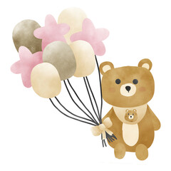 Baby bears boy isolate on white background 